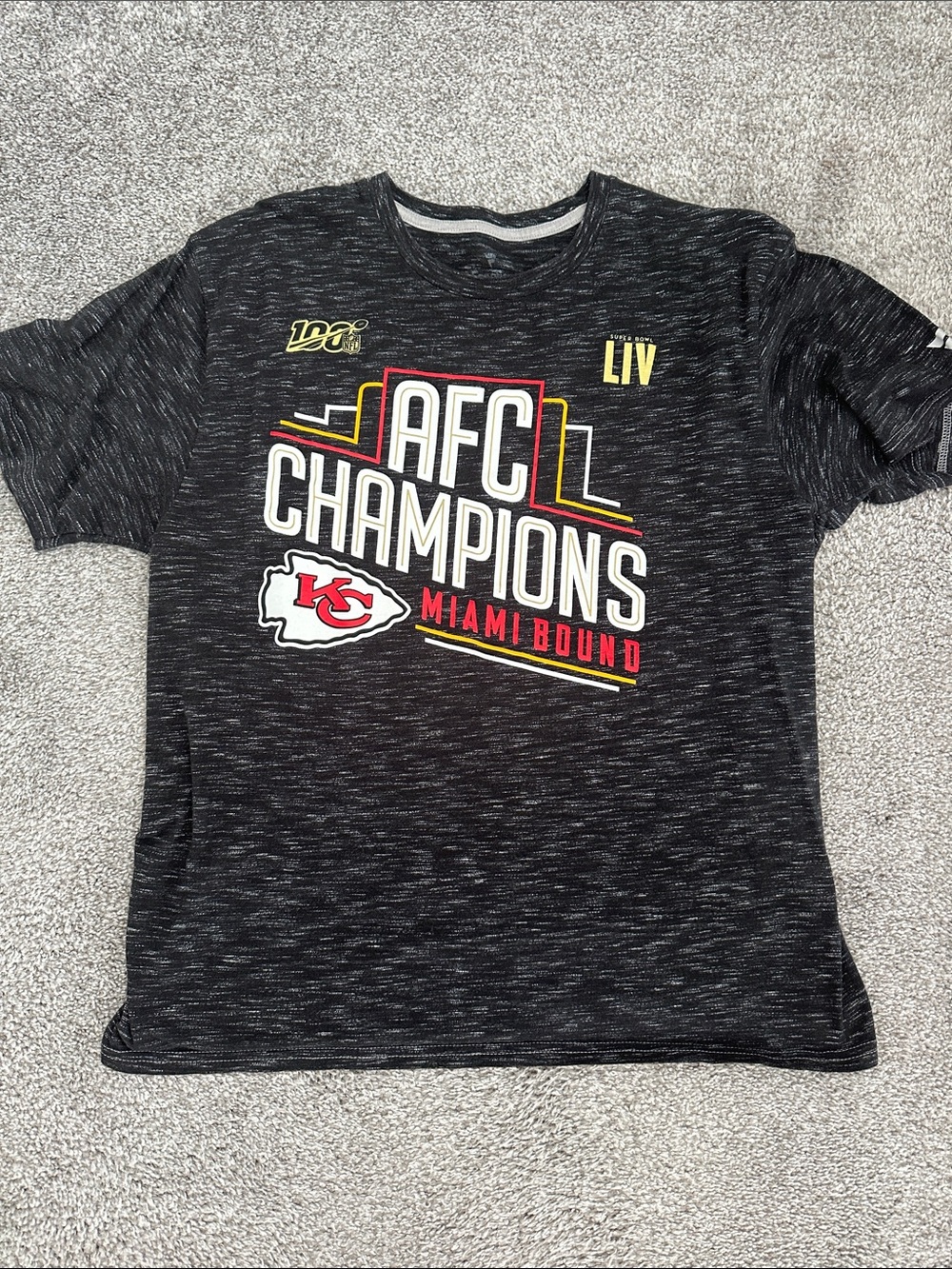 NFL Men’s AFC Champions Graphic Tee - WASHED NEVER WORN - Black